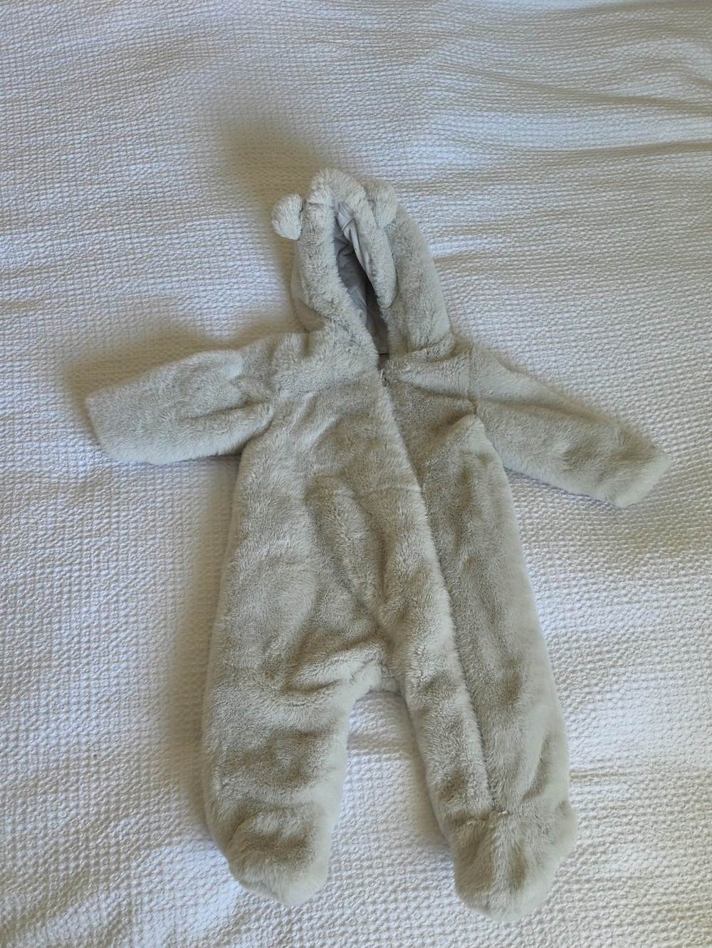 Mango Grey Bear Plush Onesie-9-12M